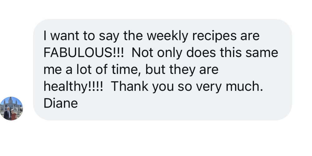 Diane shares that OYS recipes save her time