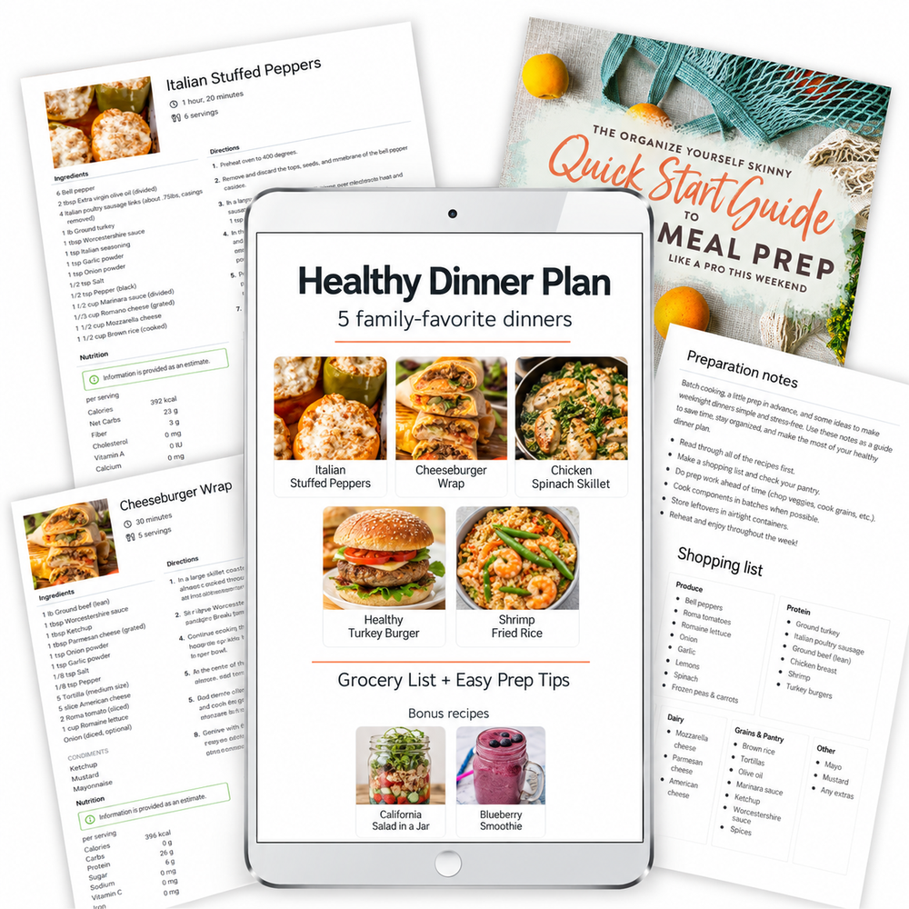 Your free dinner plan and meal prep guide